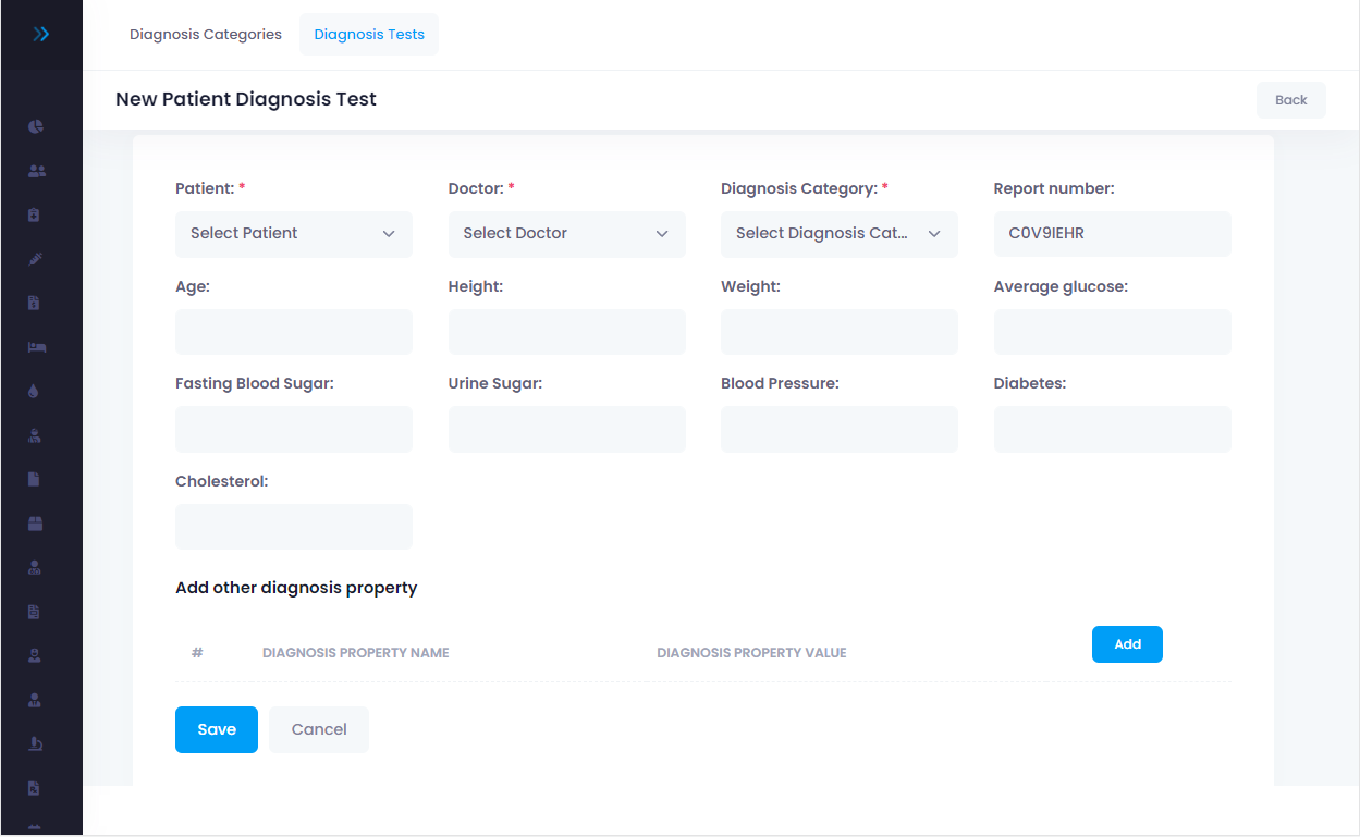 Patient Diagnosis Test